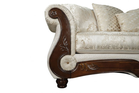 Sodaro Ivory/Dark Cherry Sofa by Furniture of America at Eve Furniture