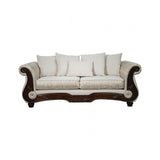 Sodaro Ivory/Dark Cherry Living Room Set by Furniture of America at Eve Furniture