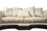 Sodaro Ivory/Dark Cherry Living Room Set by Furniture of America at Eve Furniture