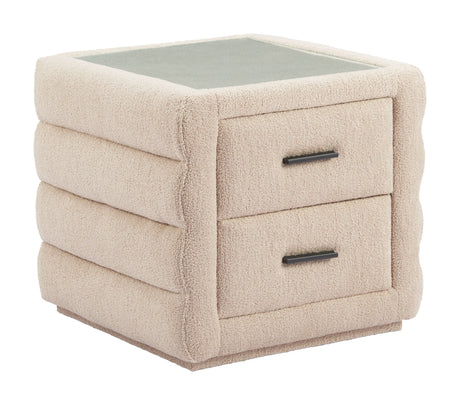 Soffice Beige Nightstand by Zuomod at Eve Furniture