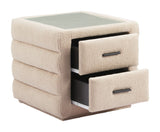 Soffice Beige Nightstand by Zuomod at Eve Furniture