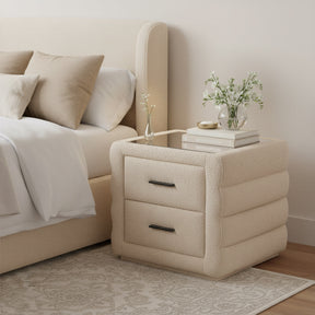 Soffice Beige Nightstand by Zuomod at Eve Furniture