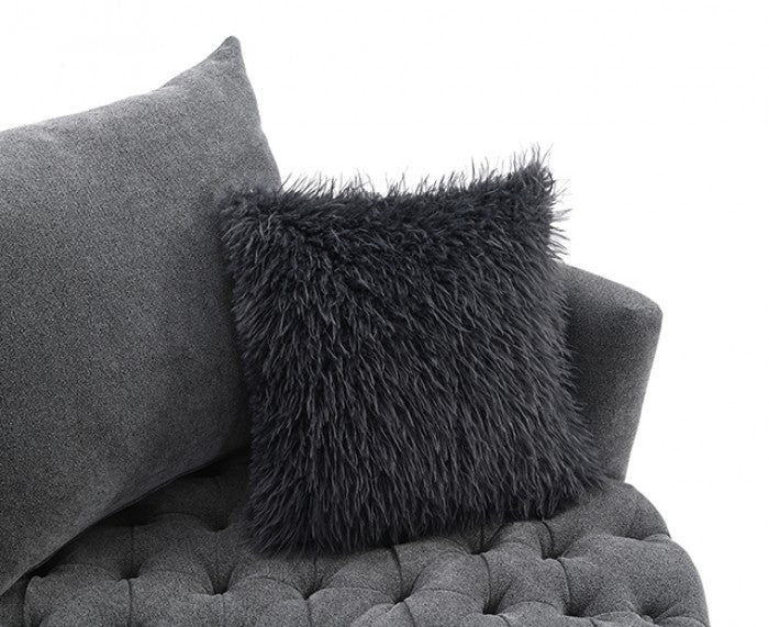 Sofi Drak Gray Button Tufted Swivel Chair by Furniture of America at Eve Furniture