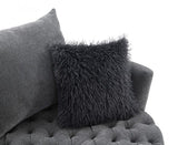 Sofi Drak Gray Button Tufted Swivel Chair by Furniture of America at Eve Furniture