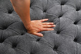 Sofi Drak Gray Button Tufted Swivel Chair by Furniture of America at Eve Furniture