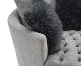 Sofi Light Gray Button Tufted Swivel Chair by Furniture of America at Eve Furniture