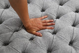 Sofi Light Gray Button Tufted Swivel Chair by Furniture of America at Eve Furniture