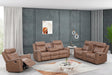 Sofia Brown 3-Piece Reclining Set by Happy Homes at Eve Furniture
