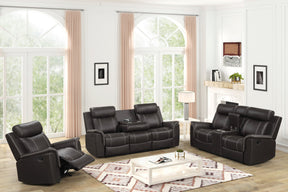 Sofia Espresso 3-Piece Reclining Set by Happy Homes at Eve Furniture