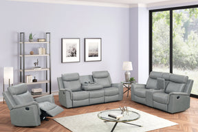 Sofia Gray 3-Piece Reclining Set by Happy Homes at Eve Furniture