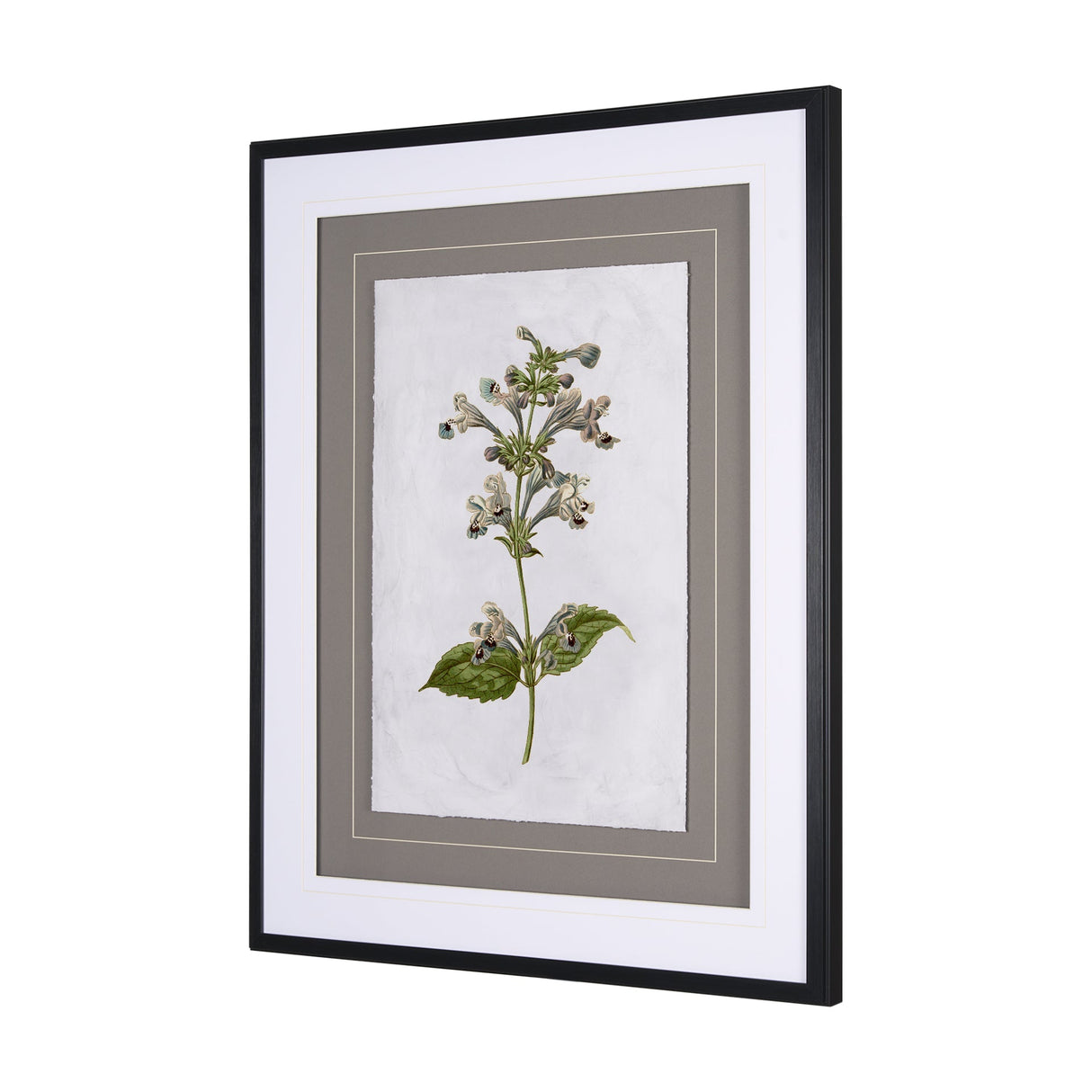 Soft Blue Botanoicals III by Mercana Studio Hand Embellished Framed Art Print Matted under Glass by Mercana at Eve Furniture