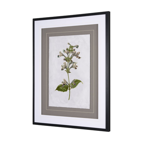 Soft Blue Botanoicals III by Mercana Studio Hand Embellished Framed Art Print Matted under Glass by Mercana at Eve Furniture
