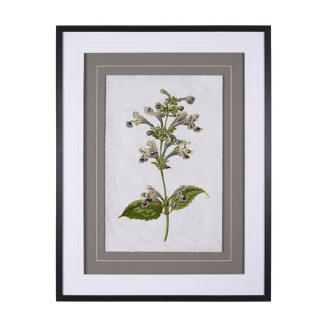 Soft Blue Botanoicals III by Mercana Studio Hand Embellished Framed Art Print Matted under Glass by Mercana at Eve Furniture