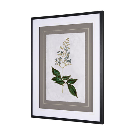 Soft Blue Botanoicals IV by Mercana Studio Hand Embellished Framed Art Print Matted under Glass by Mercana at Eve Furniture
