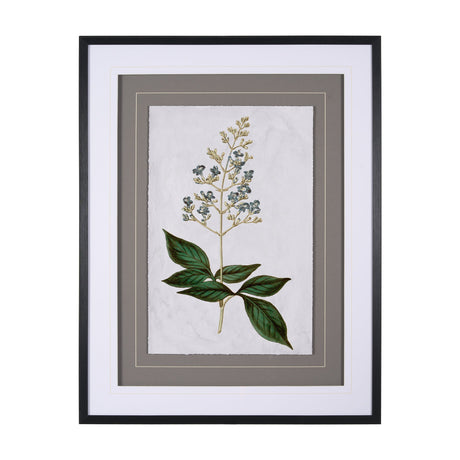 Soft Blue Botanoicals IV by Mercana Studio Hand Embellished Framed Art Print Matted under Glass by Mercana at Eve Furniture