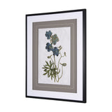 Soft Blue Botanoicals V by Mercana Studio Hand Embellished Framed Art Print Matted under Glass by Mercana at Eve Furniture