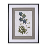 Soft Blue Botanoicals V by Mercana Studio Hand Embellished Framed Art Print Matted under Glass by Mercana at Eve Furniture