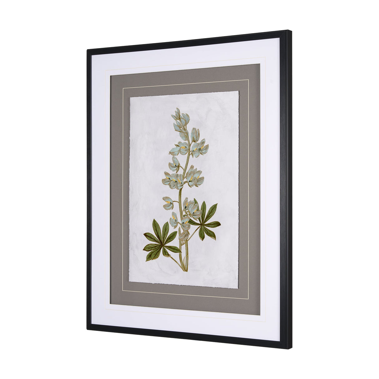Soft Blue Botanoicals VIII by Mercana Studio Hand Embellished Framed Art Print Matted under Glass by Mercana at Eve Furniture