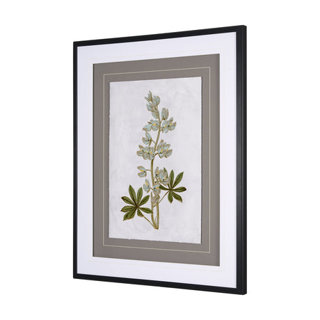 Soft Blue Botanoicals VIII by Mercana Studio Hand Embellished Framed Art Print Matted under Glass by Mercana at Eve Furniture
