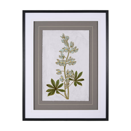 Soft Blue Botanoicals VIII by Mercana Studio Hand Embellished Framed Art Print Matted under Glass by Mercana at Eve Furniture