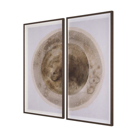 Soft Eclipse (Set of 2) by Mercana Studio a Hand Embellished Framed Art Print Matted under Glass by Mercana at Eve Furniture