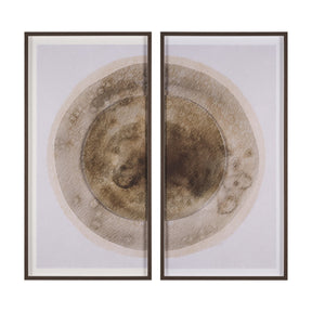 Soft Eclipse (Set of 2) by Mercana Studio a Hand Embellished Framed Art Print Matted under Glass by Mercana at Eve Furniture
