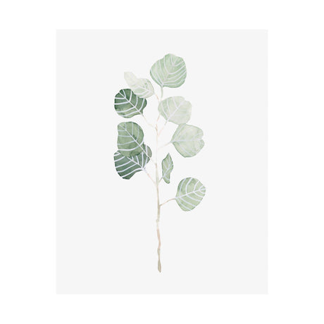 Soft Eucalyptus Branch I by Emma Scarvey a Hand Embellished Textured Canvas by Mercana at Eve Furniture