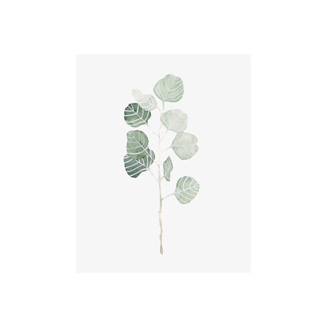 Soft Eucalyptus Branch I by Emma Scarvey a Hand Embellished Textured Canvas by Mercana at Eve Furniture
