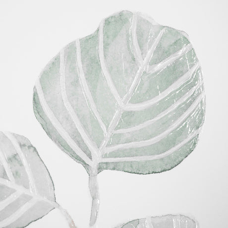 Soft Eucalyptus Branch I by Emma Scarvey Hand Embellished Framed Art Print Matted under Glass by Mercana at Eve Furniture