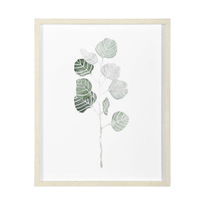 Soft Eucalyptus Branch I by Emma Scarvey Hand Embellished Framed Art Print Matted under Glass by Mercana at Eve Furniture