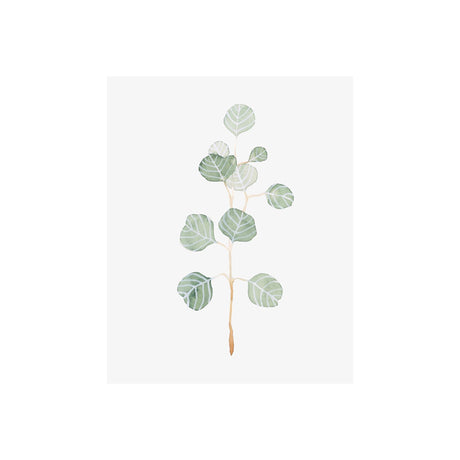 Soft Eucalyptus Branch II by Emma Scarvey a Hand Embellished Textured Canvas by Mercana at Eve Furniture