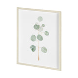 Soft Eucalyptus Branch II by Emma Scarvey Hand Embellished Framed Art Print Matted under Glass by Mercana at Eve Furniture