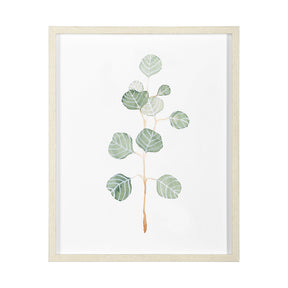 Soft Eucalyptus Branch II by Emma Scarvey Hand Embellished Framed Art Print Matted under Glass by Mercana at Eve Furniture