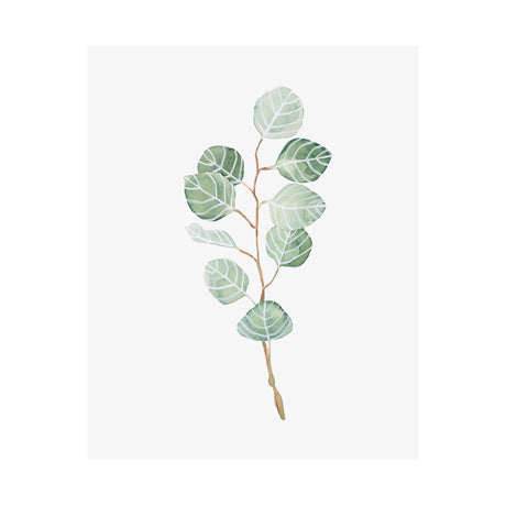 Soft Eucalyptus Branch III by Emma Scarvey a Hand Embellished Textured Canvas by Mercana at Eve Furniture