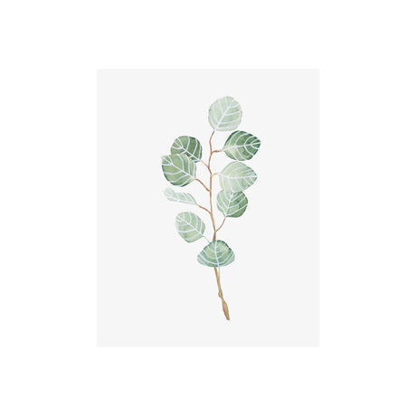 Soft Eucalyptus Branch III by Emma Scarvey a Hand Embellished Textured Canvas by Mercana at Eve Furniture