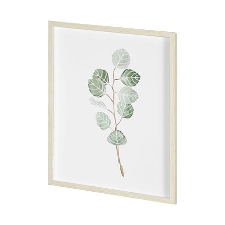Soft Eucalyptus Branch III by Emma Scarvey Hand Embellished Framed Art Print Matted under Glass by Mercana at Eve Furniture