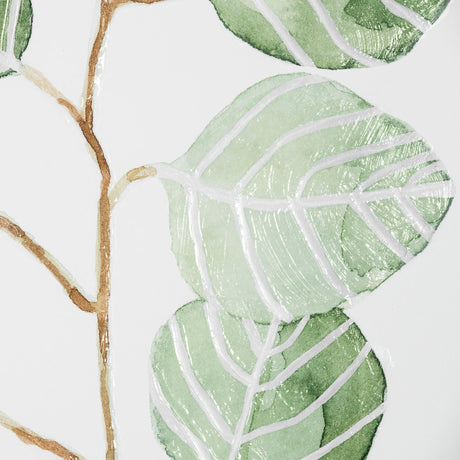 Soft Eucalyptus Branch III by Emma Scarvey Hand Embellished Framed Art Print Matted under Glass by Mercana at Eve Furniture