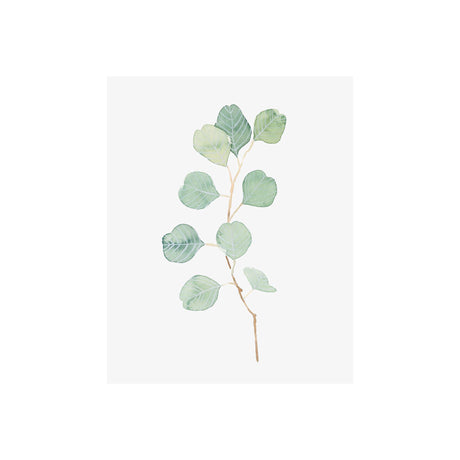 Soft Eucalyptus Branch IV by Emma Scarvey a Hand Embellished Textured Canvas by Mercana at Eve Furniture
