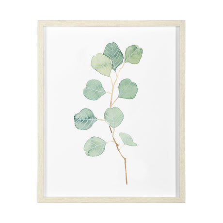 Soft Eucalyptus Branch IV by Emma Scarvey Hand Embellished Framed Art Print Matted under Glass by Mercana at Eve Furniture
