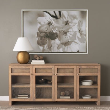 Soft Petals I by Nancy Crowell a Hand Embellished Textured Framed Photo Art Print Matted under Glass by Mercana at Eve Furniture