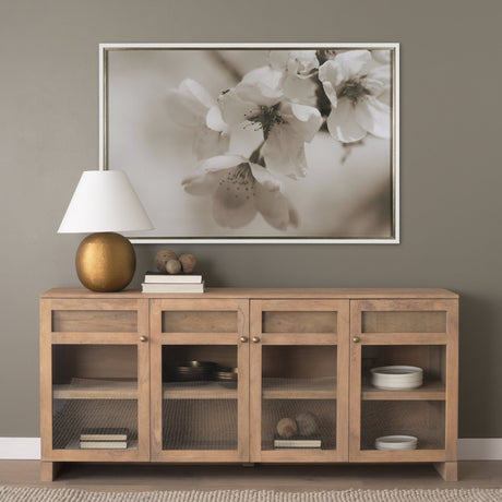 Soft Petals II by Nancy Crowell a Hand Embellished Textured Framed Photo Art Print Matted under Glas by Mercana at Eve Furniture