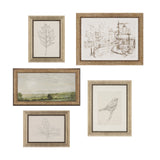 Soft Shadows (Set of 5) by Mercana Studio a Hand Embellished Framed Art Print by Mercana at Eve Furniture
