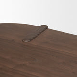 Sohan Dark Brown Elm Wood Oblong Desk by Mercana at Eve Furniture