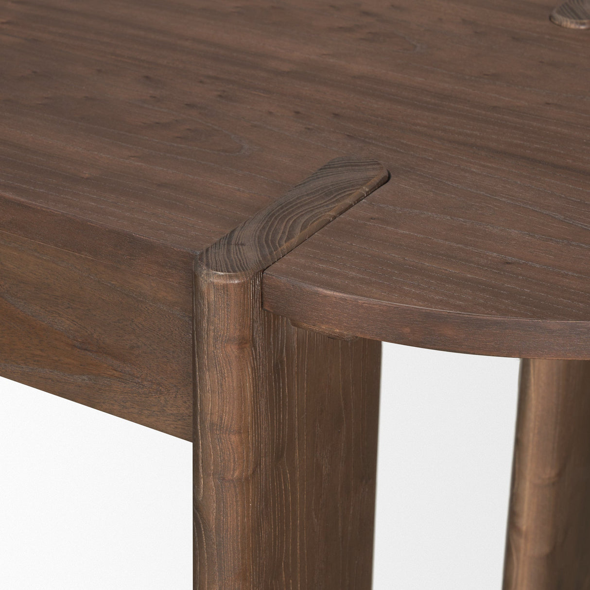 Sohan Dark Brown Elm Wood Oblong Desk by Mercana at Eve Furniture