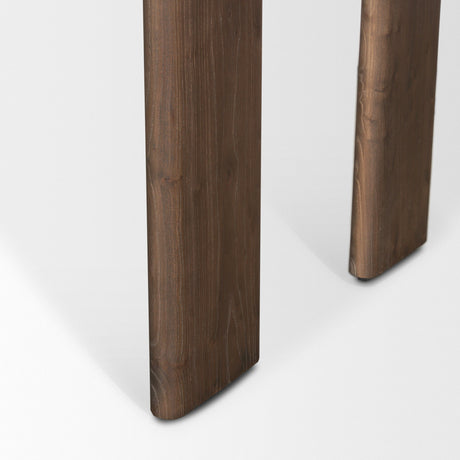 Sohan Dark Brown Elm Wood Oblong Desk by Mercana at Eve Furniture