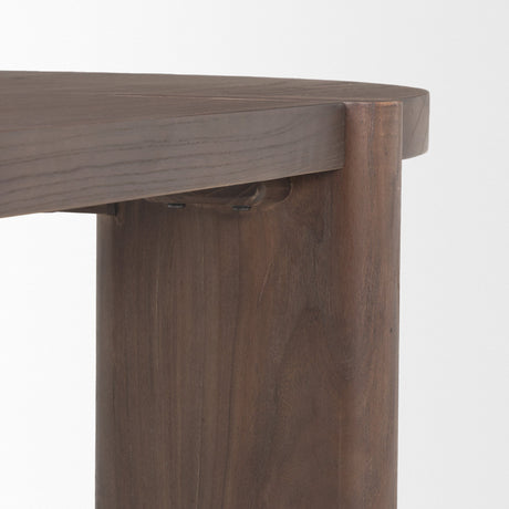 Sohan Dark Elm Wood Oval Dining Table by Mercana at Eve Furniture