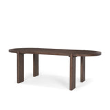Sohan Dark Elm Wood Oval Dining Table by Mercana at Eve Furniture