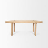 Sohan Light Brown Wood Oval Dining Table by Mercana at Eve Furniture