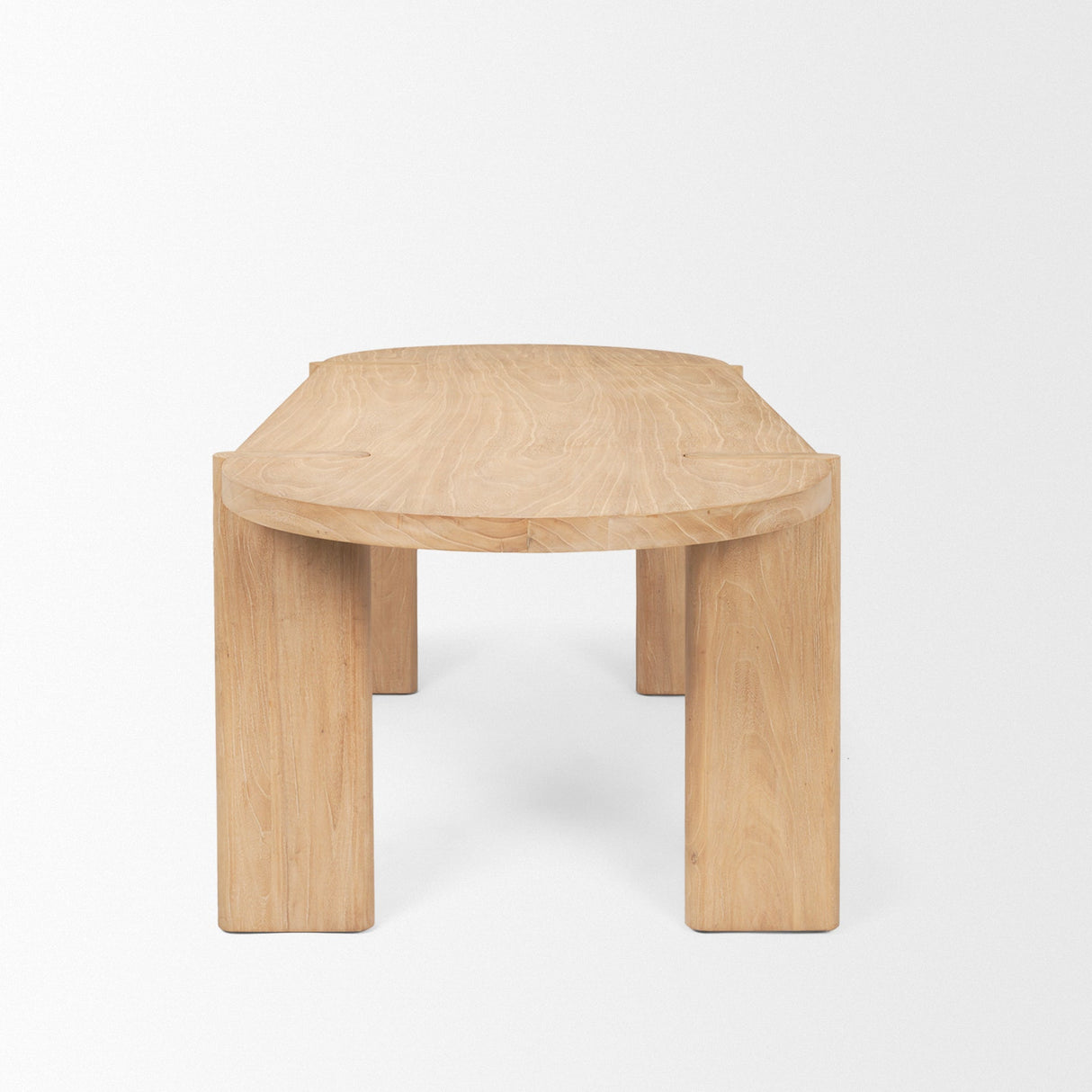 Sohan Light Brown Wood Oval Dining Table by Mercana at Eve Furniture