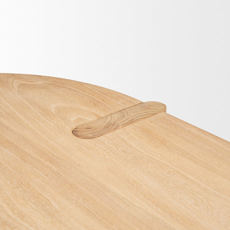 Sohan Light Brown Wood Oval Dining Table by Mercana at Eve Furniture